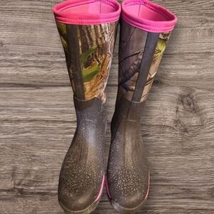Pink and Camouflage Rain Boots